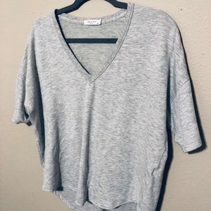 Rag and Bone Grey V Neck Cotton T